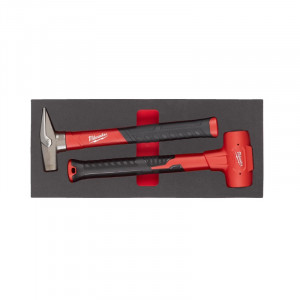Milwaukee - Ciocane, pentru lacatuserie si cu cap sferic in insertie spuma, 2 piese [4932493253]