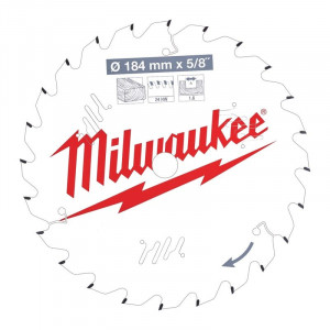 Milwaukee - Panza fierastrau circular, lemn, CSB P W, 184x5/8