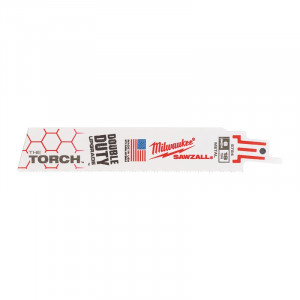Milwaukee - Panza fierastrau sabie Heavy Duty Torch, 150 mm, 18 dinti per inch, 25 bucati [48008784]