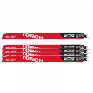 Milwaukee - Panza fierastrau sabie Heavy Duty Torch Nitrus Carbide 300mm, 8 dinti per inch, 5 bucati [48005563]