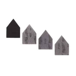 Milwaukee - Plase pentru slefuire, granulatie 80/120/180, 67x80 mm, 12 piese [48805405]