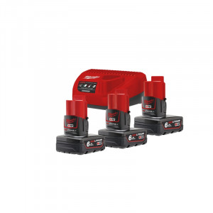 Set 3 acumulatori si incarcator Milwaukee M12 NRG-603