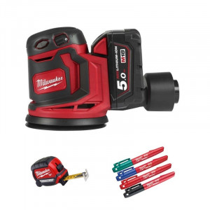 Slefuitor orbital Milwaukee M18 BOS125-502B, 125mm, cu acumulator