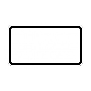 No Name - Indicator alb cu margine neagra, 330x600x2mm, calitate RAL RA1 [4251783605630]