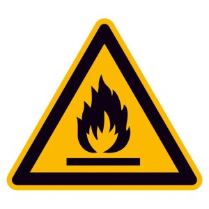 No Name - Indicator de avertizare folie SL 100mm, substante inflamabile [4044589020802]