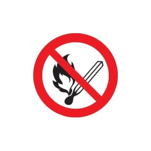 No Name - Indicator de interdictie foc deschis, aluminiu, 200mm [4044589009258]
