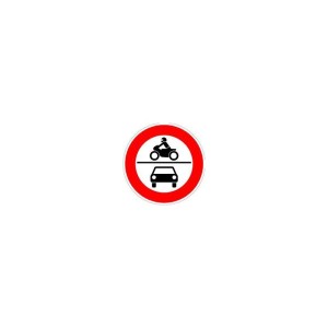 No Name - Indicator interzis vehicule si motociclete, 600mm, folie RA2 [4251783606200]