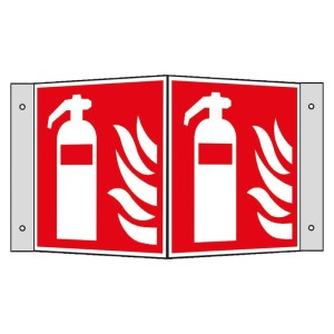 No Name - Indicator stingator aluminiu la unghi 200x200mm fotoluminiscent [4044589368447]