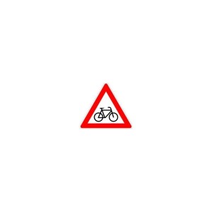No Name - Indicator triunghi atentie biciclete spre dreapta, 900mm, folie RA1 [4251783601977]