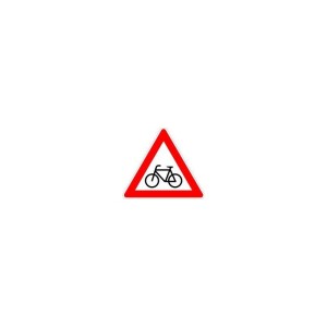 No Name - Indicator triunghi atentie biciclete spre stanga, 900mm, folie RA1 [4251783601984]