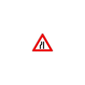 No Name - Indicator triunghi atentie drum ingustat pe stanga, 900mm, folie RA2 [4251783605722]