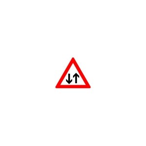 No Name - Indicator triunghi atentie strada cu dublu sens, 900mm, folie RA2 [4251783605913]