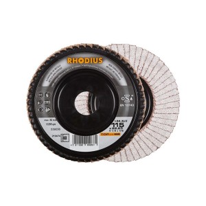 RHODIUS - Disc lamelar de slefuit Aluminiu, 115mm, P60 [210474]