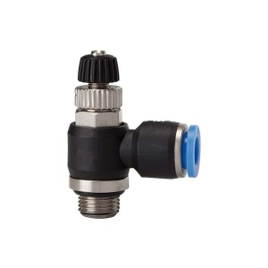 RIEGLER - Drosel pneumatic, evacuare, filet 1/4, furtun ø 8mm [188.014-8]
