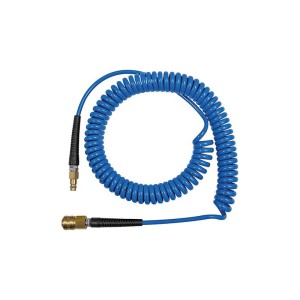 Riegler - Furtun aer comprimat spiralat, albastru, cuplaj si conector, NW 7.2, 10x6.5mm, 10m [SP101000PUSK]