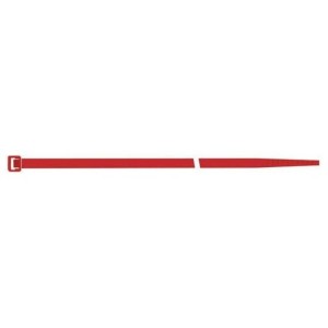 SapiSelco - Bride din nylon, rosu, 140x3.5mm, 100 bucati [491026]