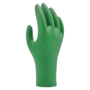 SHOWA - Manusi de unica folosinta 6110PF, nitril, verde, mas. L, 100 bucati [6110PFL]