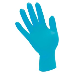 SHOWA - Manusi de unica folosinta 7502PF, nitril, 240mm, albastru, mas. XL, 200 bucati [7502PFXL]