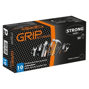 stronghand - Manusi de unica folosinta Grip, nitril, negru, mas. 8, 50 bucati [0422-08H]
