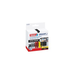 Tesa - Banda adeziva velcro 55229, negru, 50mm, 1m [55229-00000-02]
