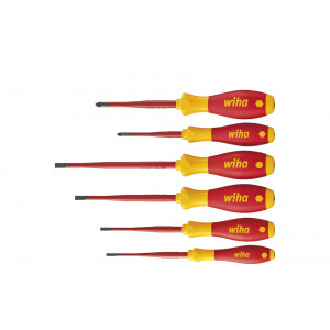 wiha - Set surubelnite electricieni, SoftFinish, slimFix drepte, Pozidriv, 6 piese [WH36455]